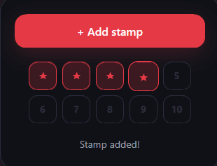 Points & stamps in seconds